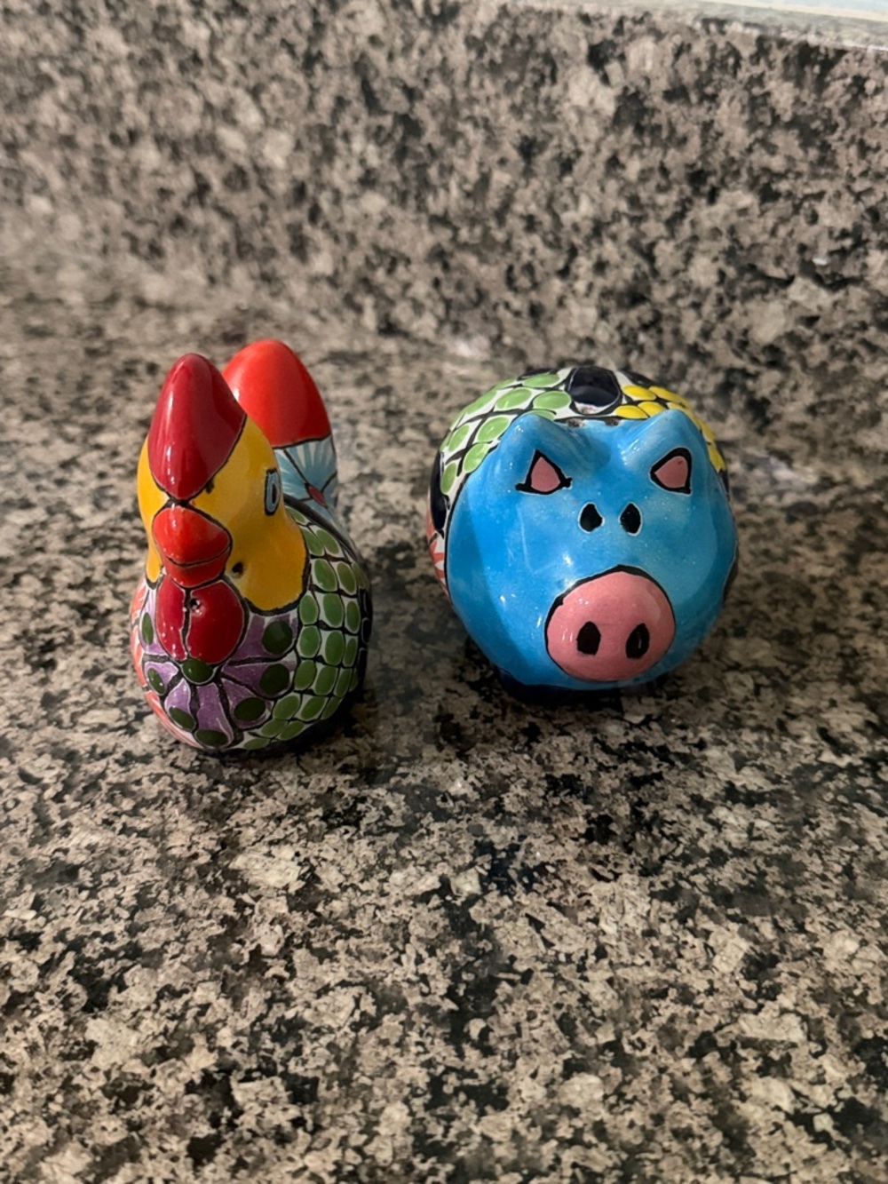 Talavera Mexican Salt And Pepper Shakers Hand Painted